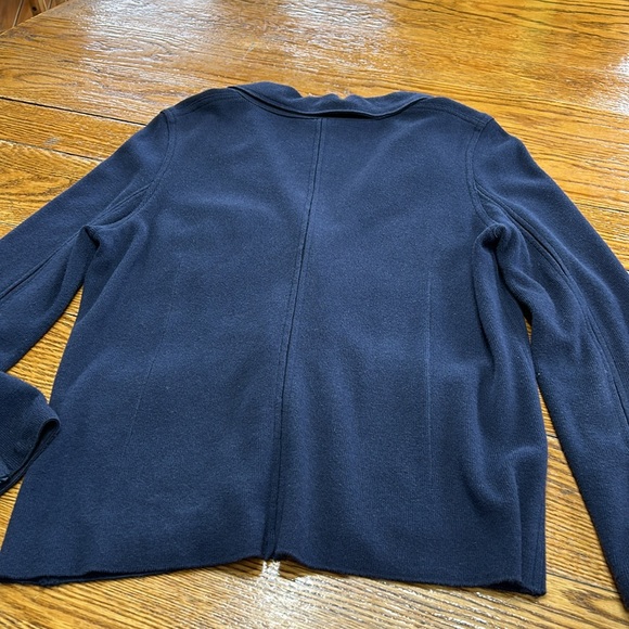 Lynn Ritchie cotton/bamboo blazer. Navy blue. Size Medium. - Picture 8 of 13